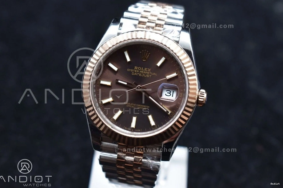 Brown RG VSF on 904L Bracelet 126331 Jubilee Steel SS 1:1 41 DateJust Dial VS3235 Edition Best 0310
